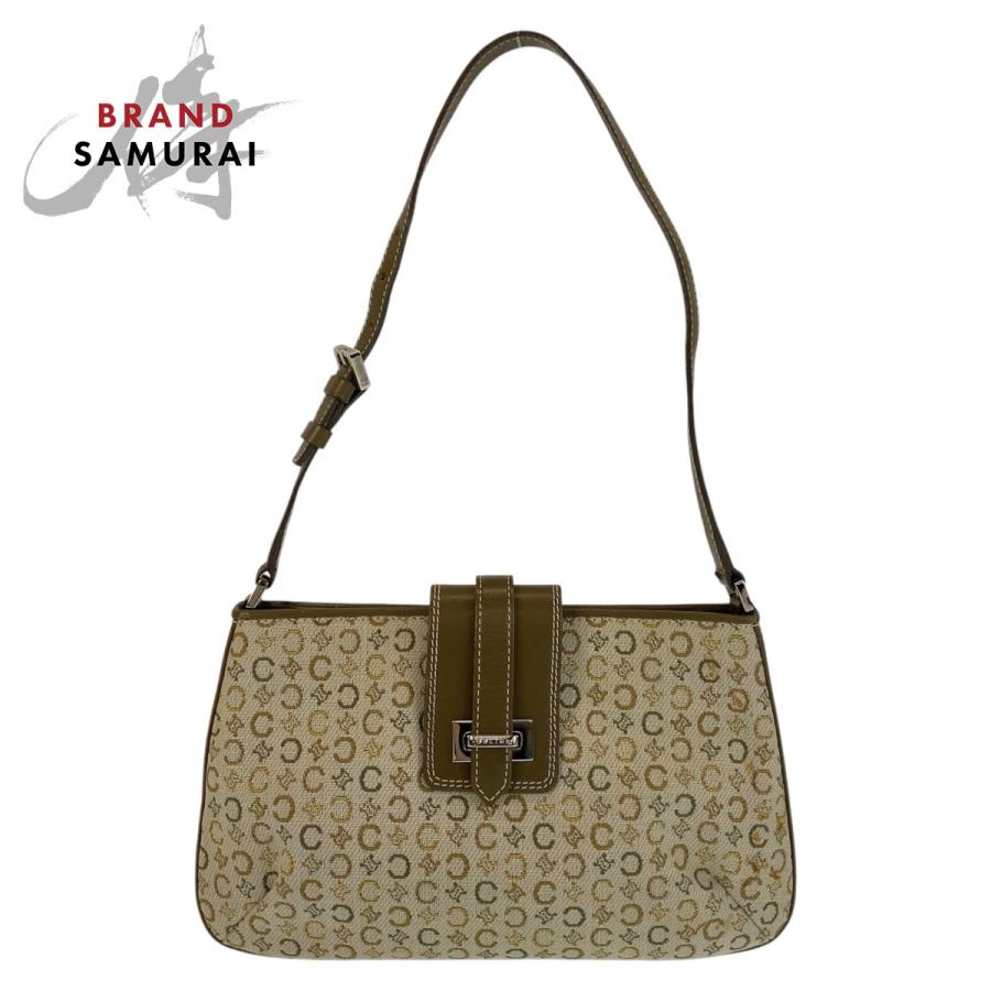 CELINE（セリーヌ） 美品 Cマカダム ベージュ カーキ シルバー金具  