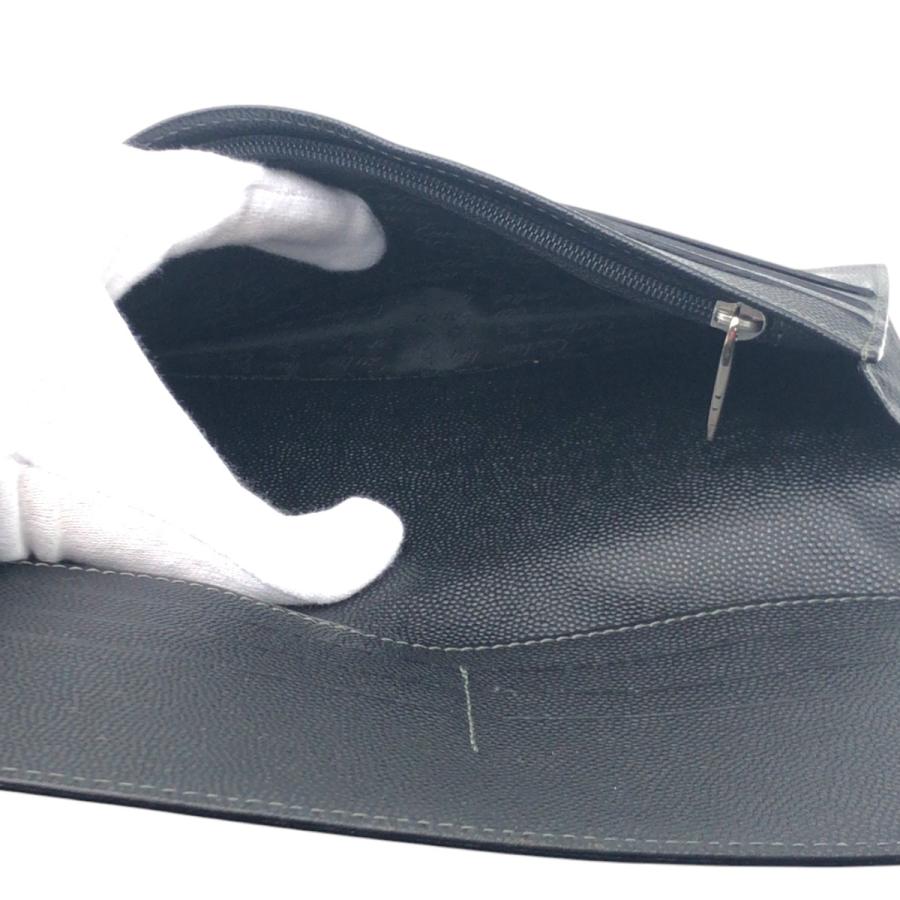 【未使用保管品】Cartier サントス 長財布 キャビアスキン レザー カルティエ 財布 Cartier ファスナー サントス 長財布 キャビアスキン