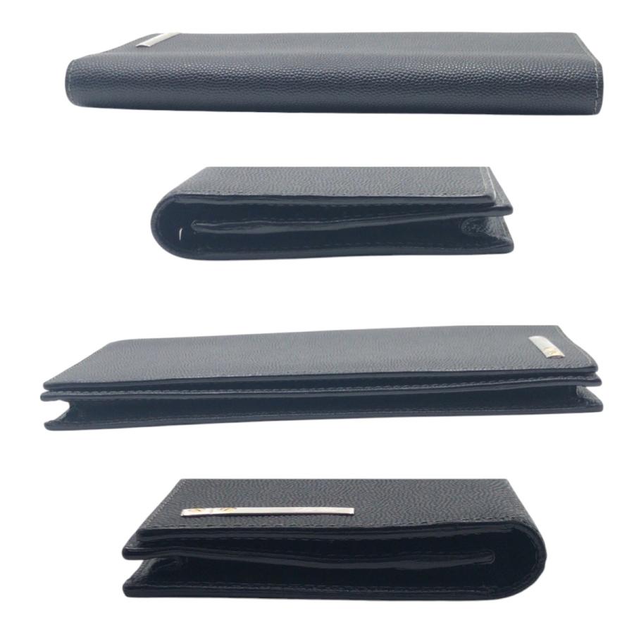 Cartier 美品 CARTIER カルティエ サントス ブラック 黒 レザー 長財布