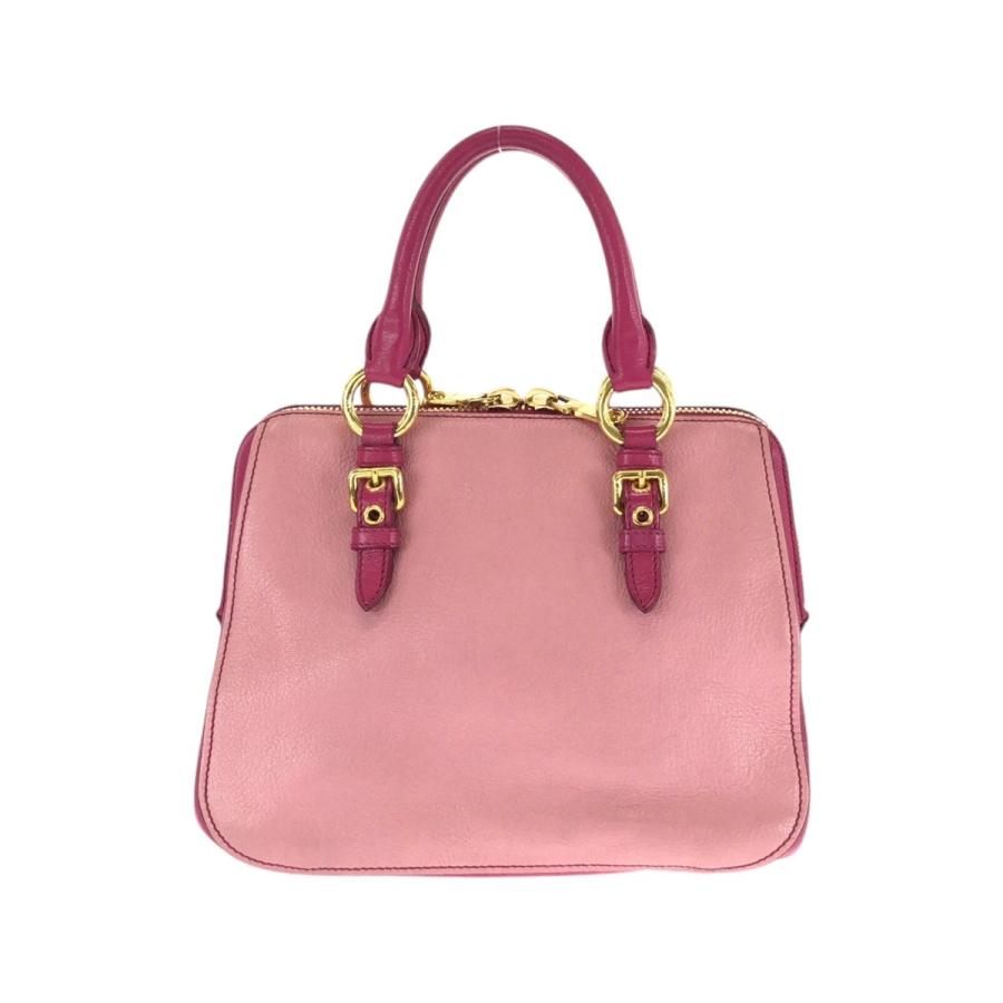 miu miu（ミュウミュウ） 美品 マドラス ピンク ゴールド金具 レザー