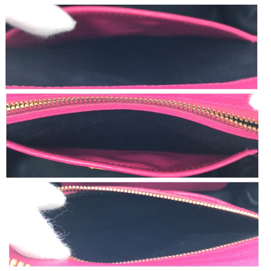 miu miu（ミュウミュウ） 美品 マドラス ピンク ゴールド金具 レザー