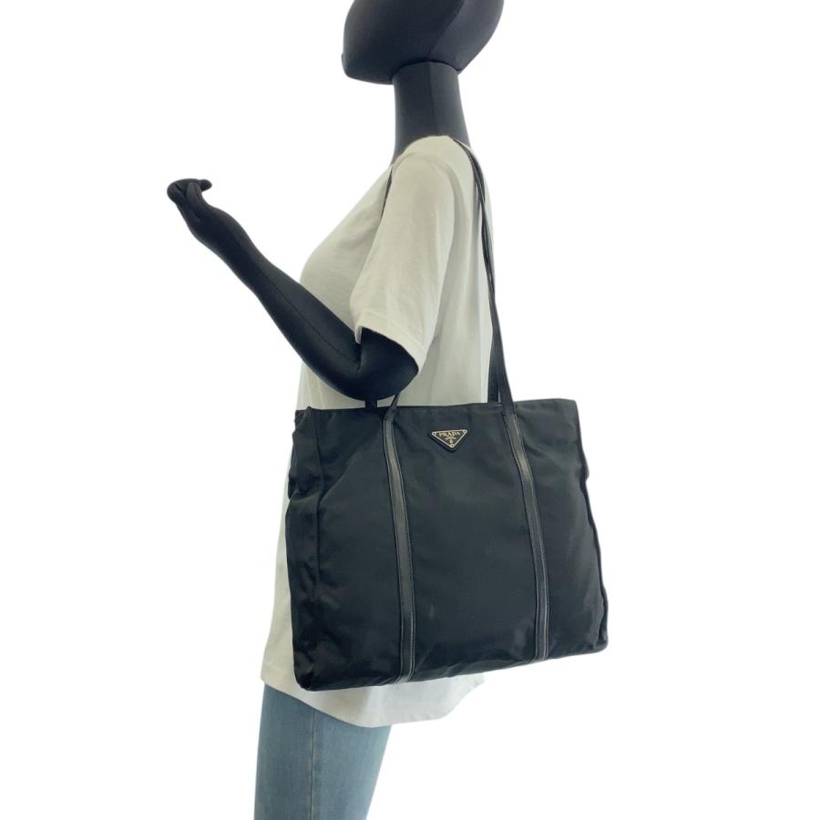 PRADA ボストンバッグ ブラック 三角ロゴ テスートナイロン トートバッグ PRADA ボストンバッグ 2way ブラック 三角ロゴ テスートナイロン