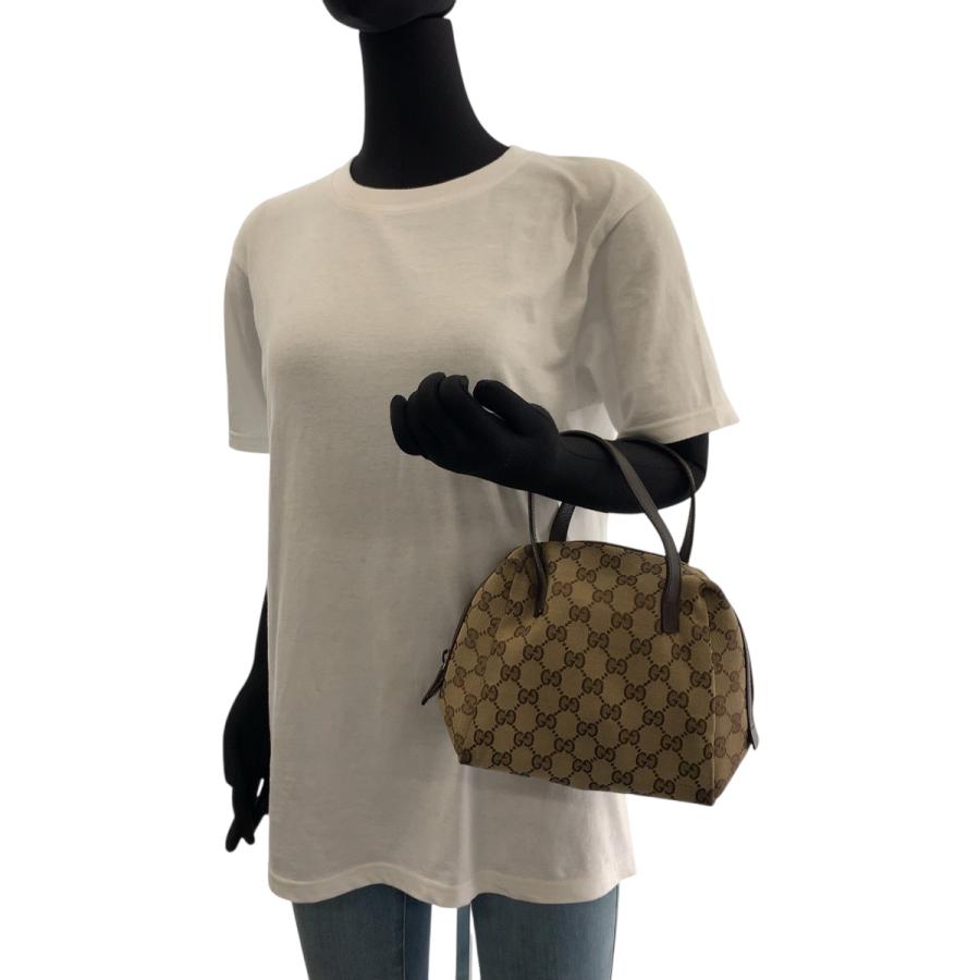 GUCCI（グッチ） ベージュ ブラウン シルバー金具 GGキャンバス 124542