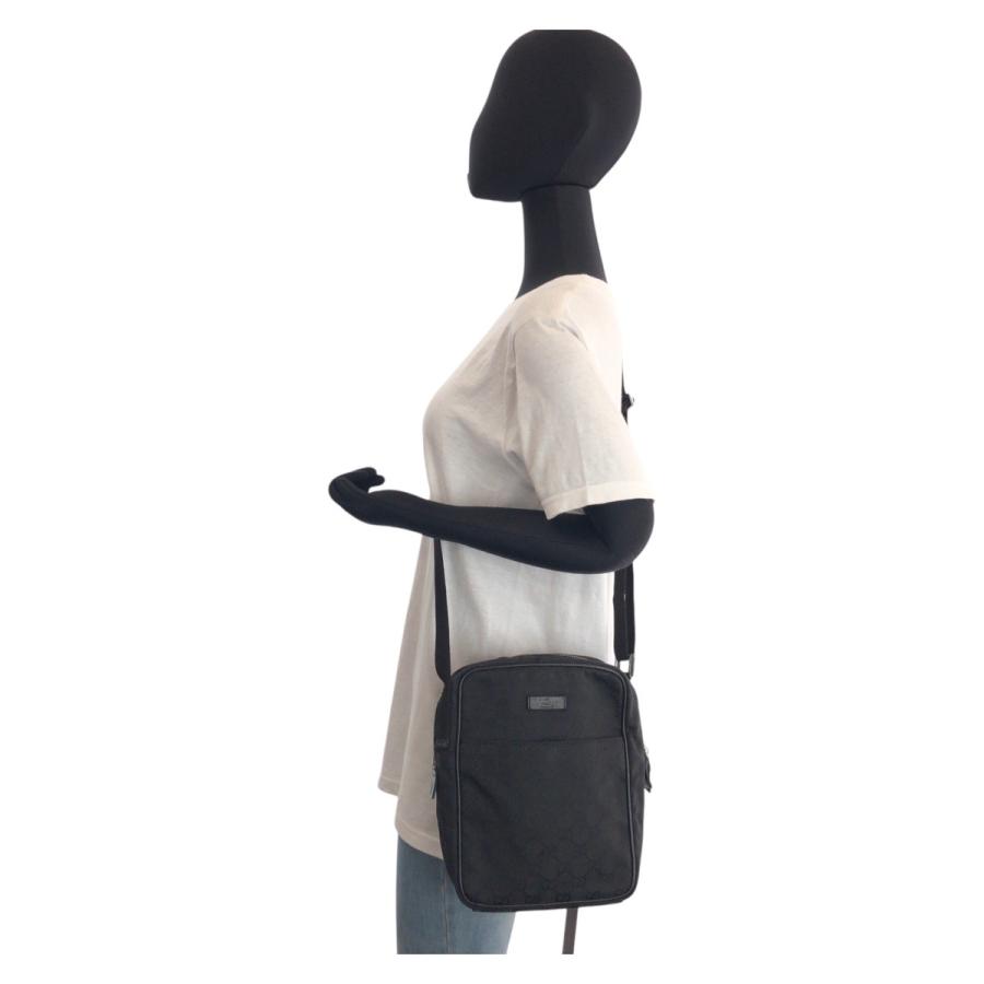 美品 GUCCI グッチ ブラック 黒 GGキャンバス 122759 ショルダーバッグ  ポシェット レディース 501066 | GUCCI | 05