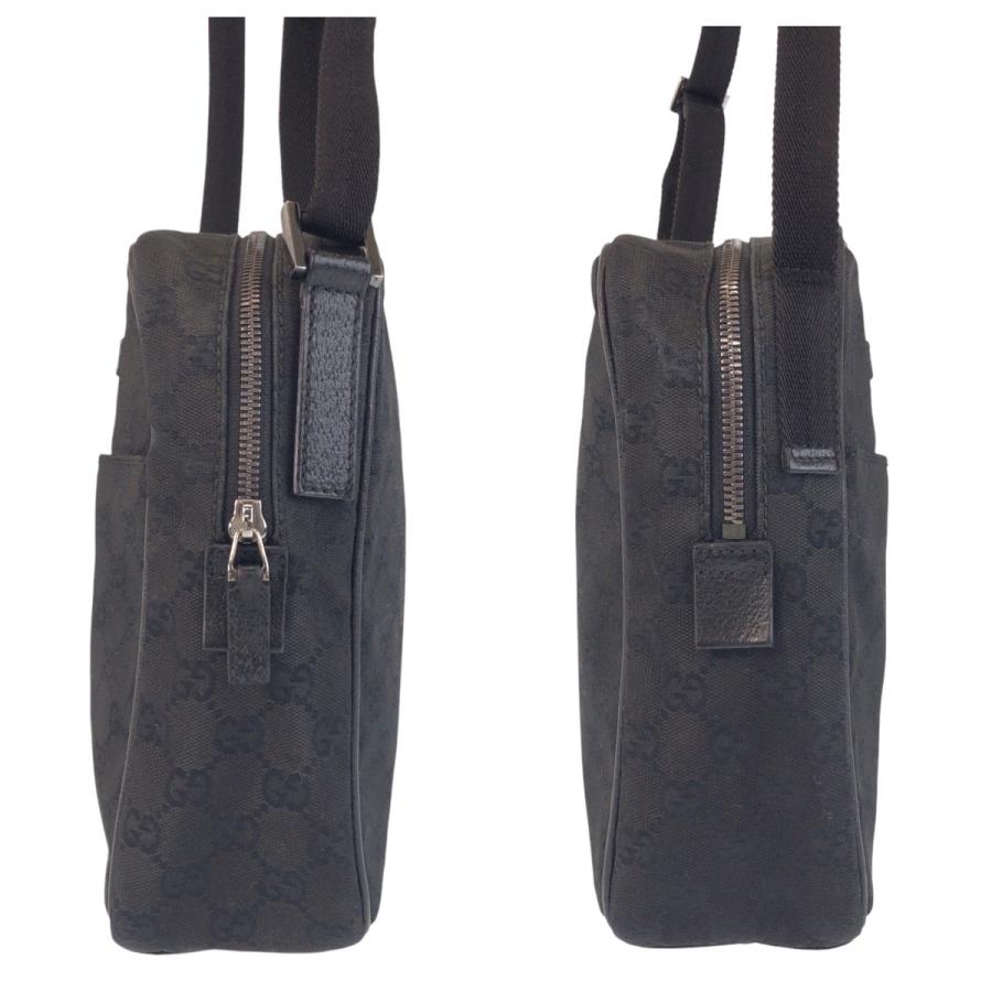 美品 GUCCI グッチ ブラック 黒 GGキャンバス 122759 ショルダーバッグ  ポシェット レディース 501066 | GUCCI | 06