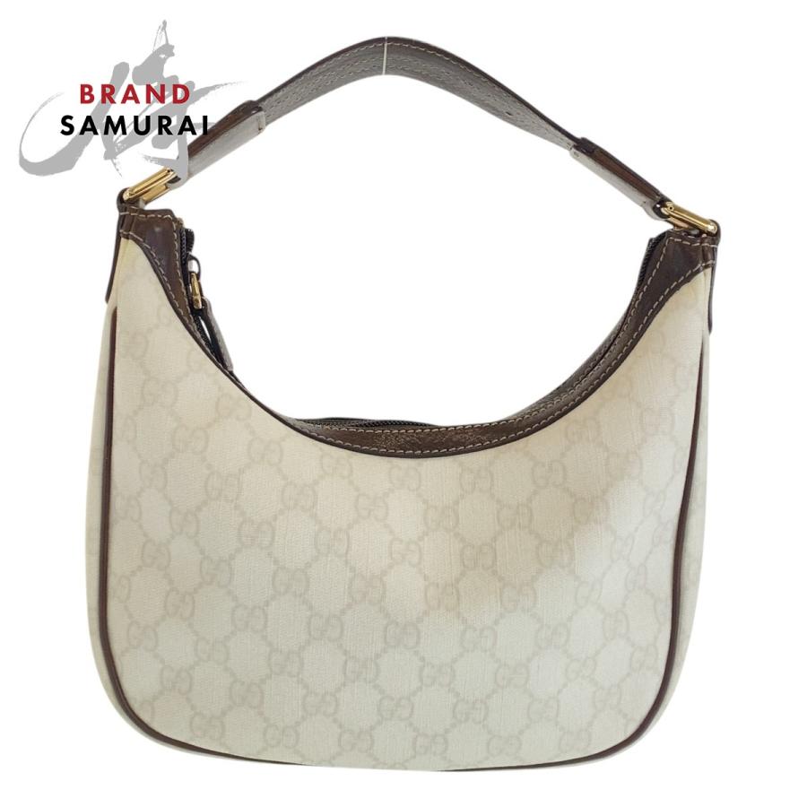 GUCCI（グッチ） ホワイト ブラウン ゴールド金具 GGスプリーム