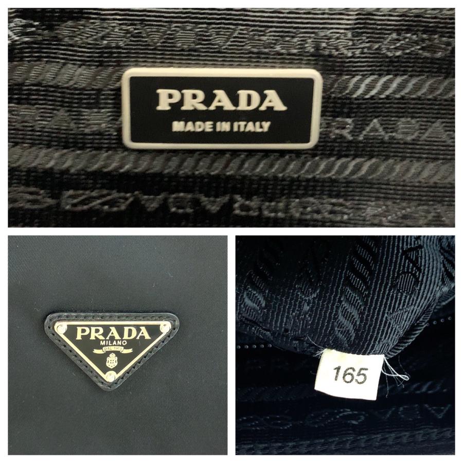 PRADA（プラダ） 美品 テスート 三角ロゴプレート 男女兼用 ブラック