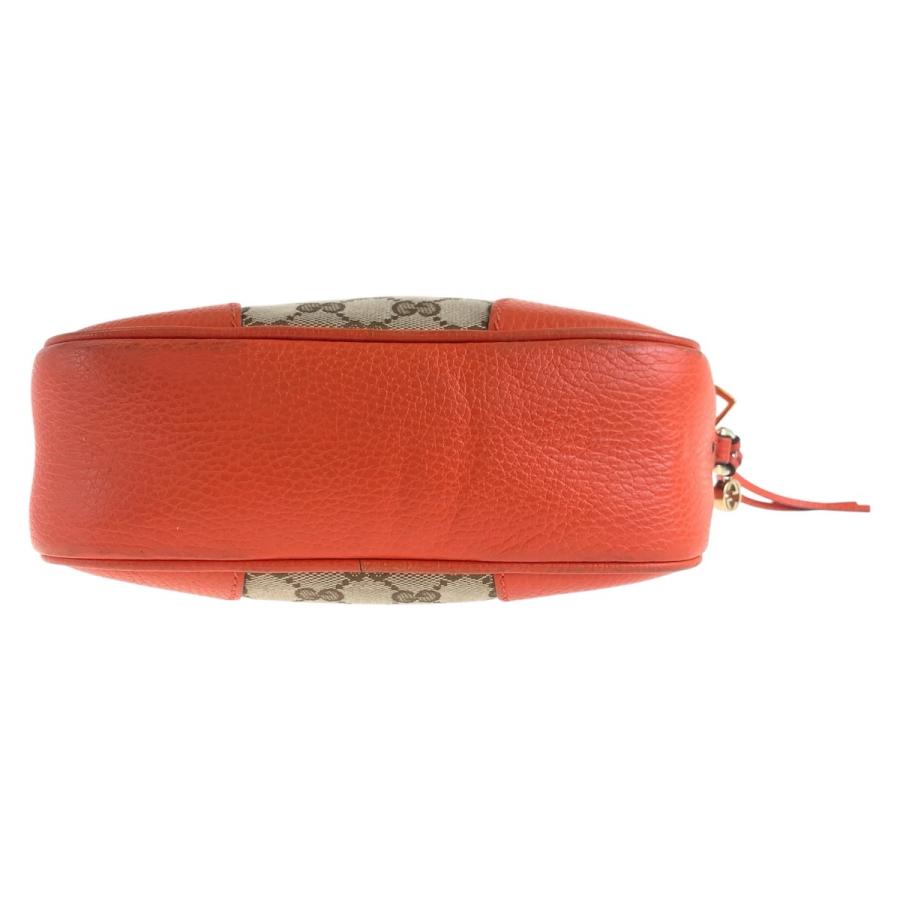 GUCCI グッチ オレンジ ブラウン ゴールド金具 GGキャンバス/レザー 449413 ショルダーバッグ ポシェット レディース 501084