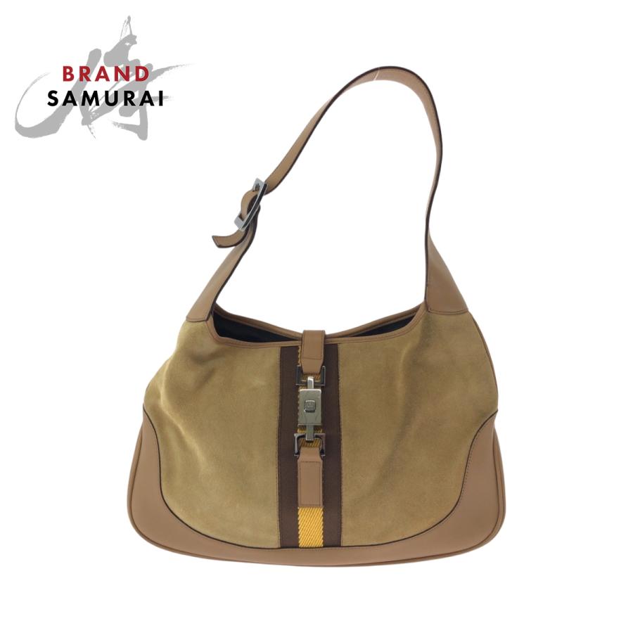 GUCCI（グッチ） 美品 ジャッキー キャメル ブラウン シルバー金具 