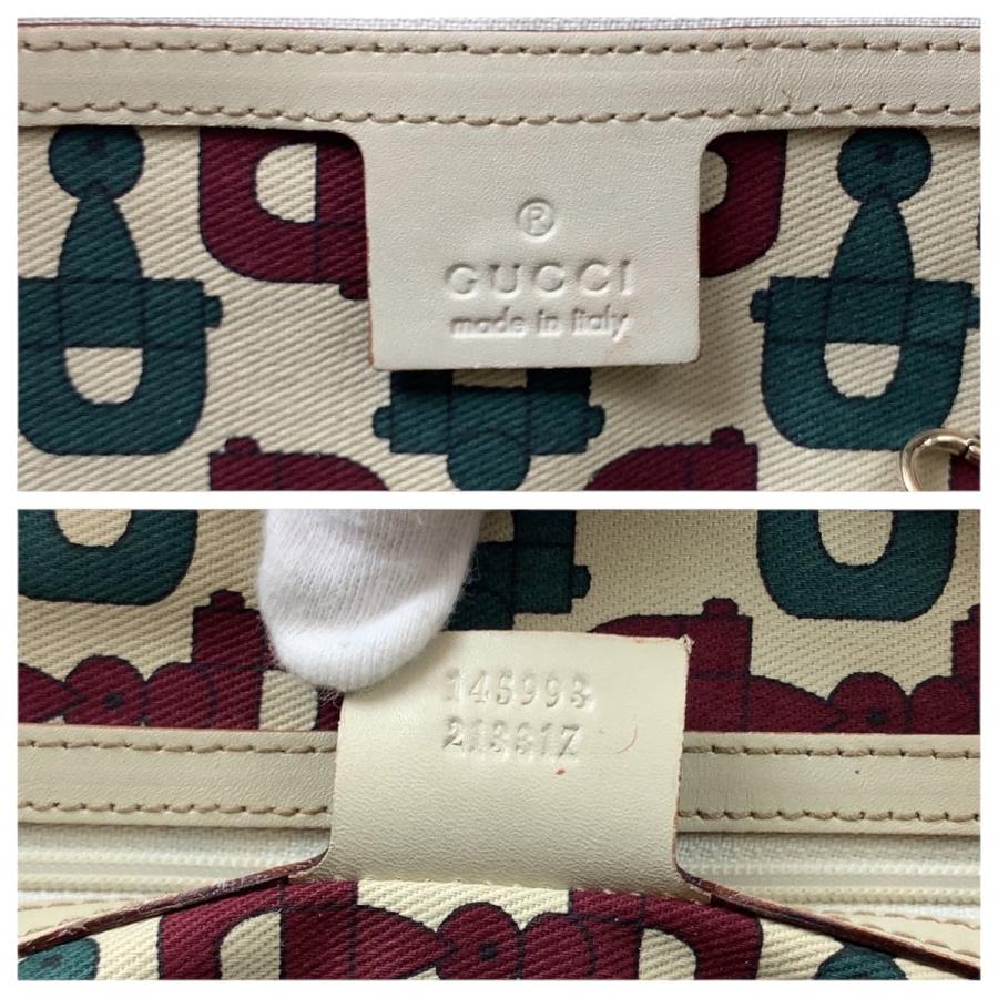 GUCCI（グッチ） 美品 グッチシマ アイボリー ゴールド金具 レザー