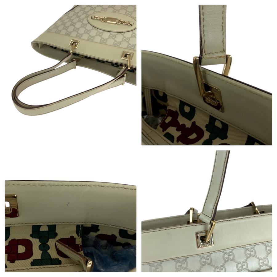 GUCCI（グッチ） 美品 グッチシマ アイボリー ゴールド金具 レザー