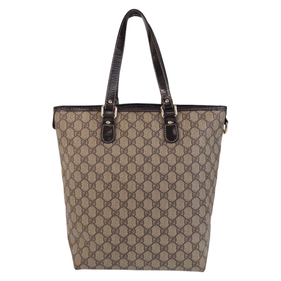 GUCCI グッチトートバッグ GGスプリーム イタリア製 ゴールド金具 本革