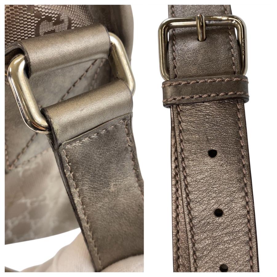 美品□GUCCI インプリメ メッセンジャーバッグ GG メタリック
