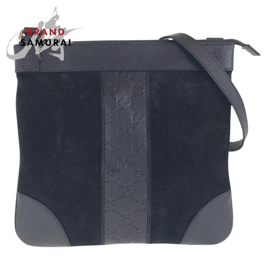 GUCCI（グッチ） 美品 ブラック シルバー金具 スウェード/レザー 272 