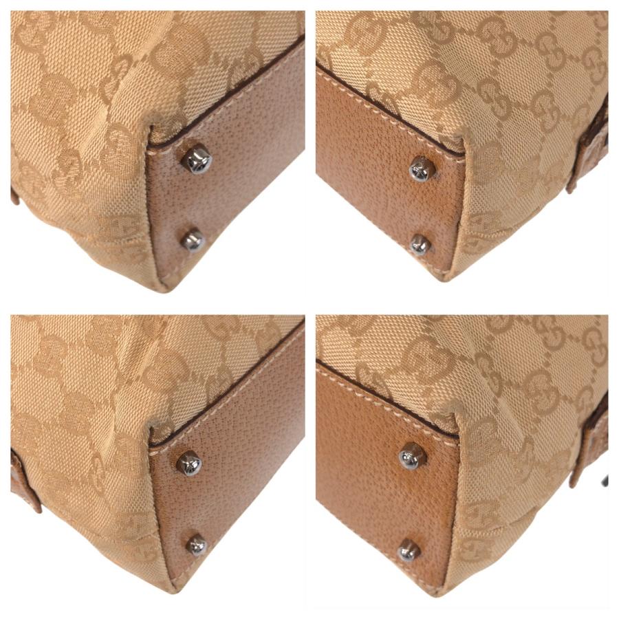 GUCCI（グッチ） 美品 ベージュ キャメル GGキャンバス/レザー 113009 
