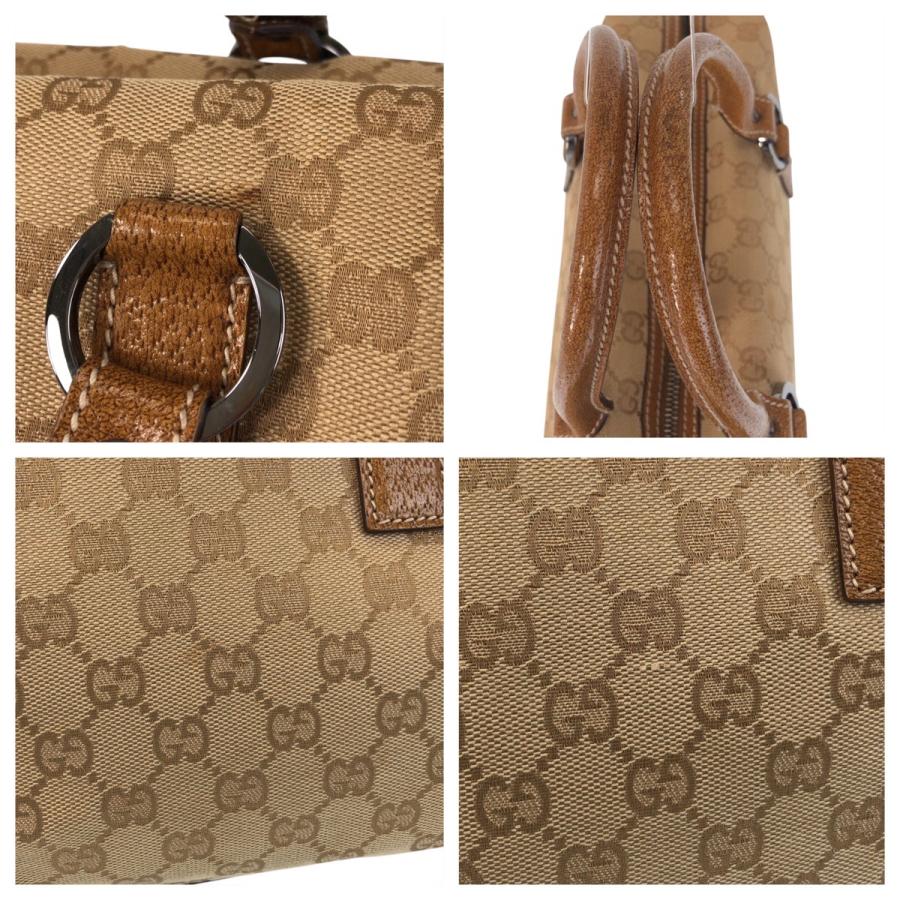 GUCCI（グッチ） 美品 ベージュ キャメル GGキャンバス/レザー 113009 