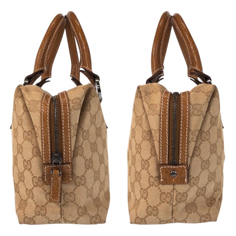 GUCCI（グッチ） 美品 ベージュ キャメル GGキャンバス/レザー 113009 