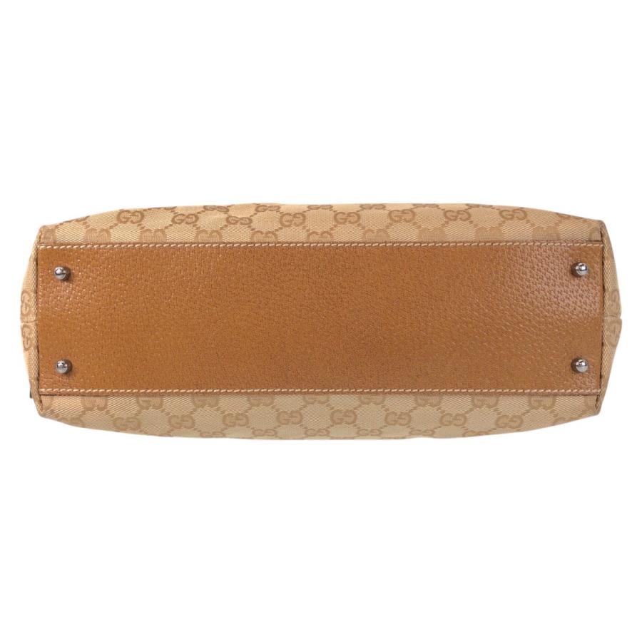 GUCCI（グッチ） 美品 ベージュ キャメル GGキャンバス/レザー 113009 