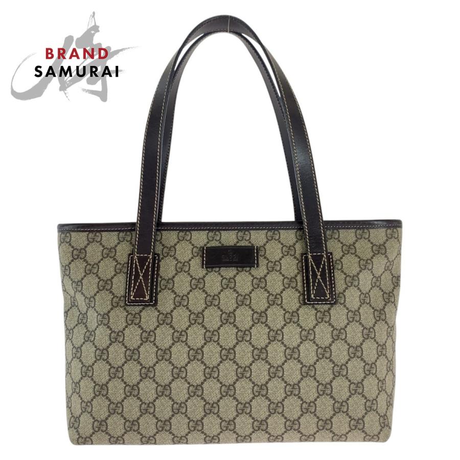 GUCCI（グッチ） 美品 ベージュ ブラウン GGスプリームキャンバス
