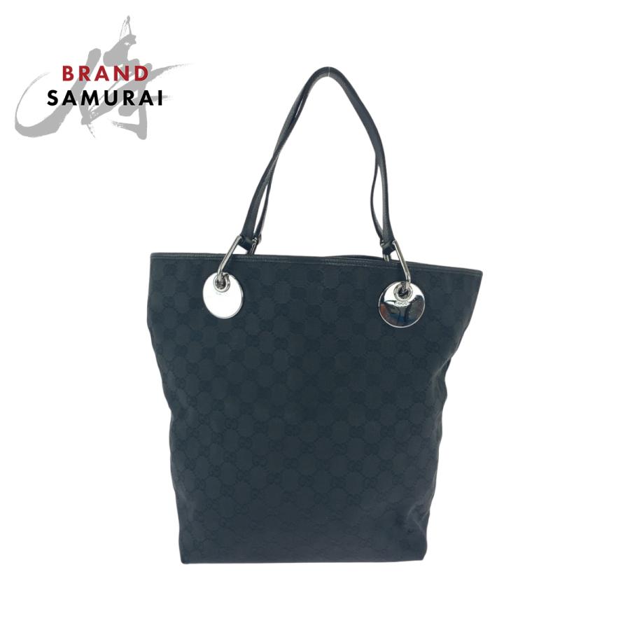 GUCCI（グッチ） 美品 ブラック 黒 シルバー金具 GGキャンバス 10836 
