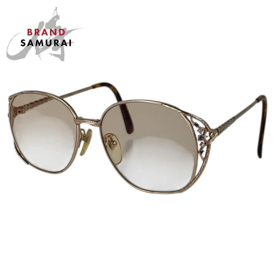 FENDI フェンディ クリア ゴールド金具 ガラス/メタル/ラインストーン FE-9401 54□15-135 メガネフレーム レディース 501210 | FENDI