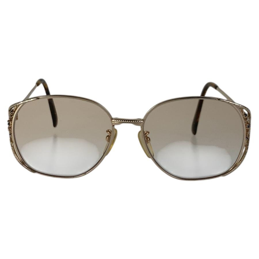 FENDI フェンディ クリア ゴールド金具 ガラス/メタル/ラインストーン FE-9401 54□15-135 メガネフレーム レディース 501210 | FENDI | 01