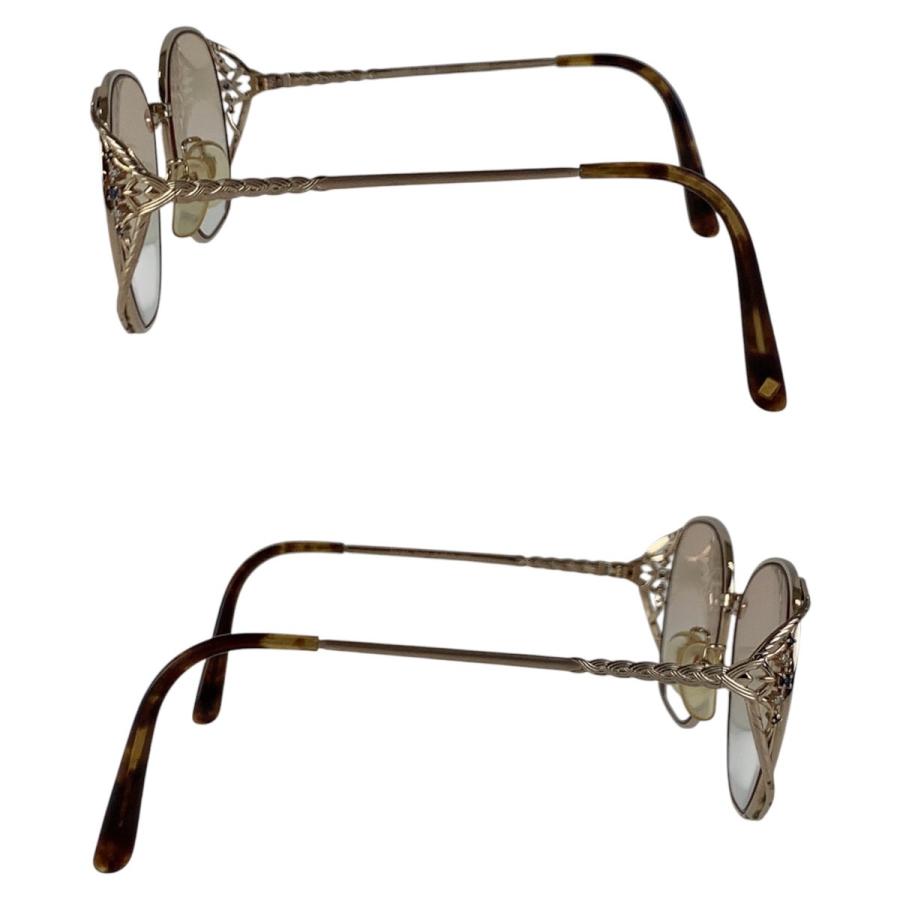 FENDI フェンディ クリア ゴールド金具 ガラス/メタル/ラインストーン FE-9401 54□15-135 メガネフレーム レディース 501210 | FENDI | 04