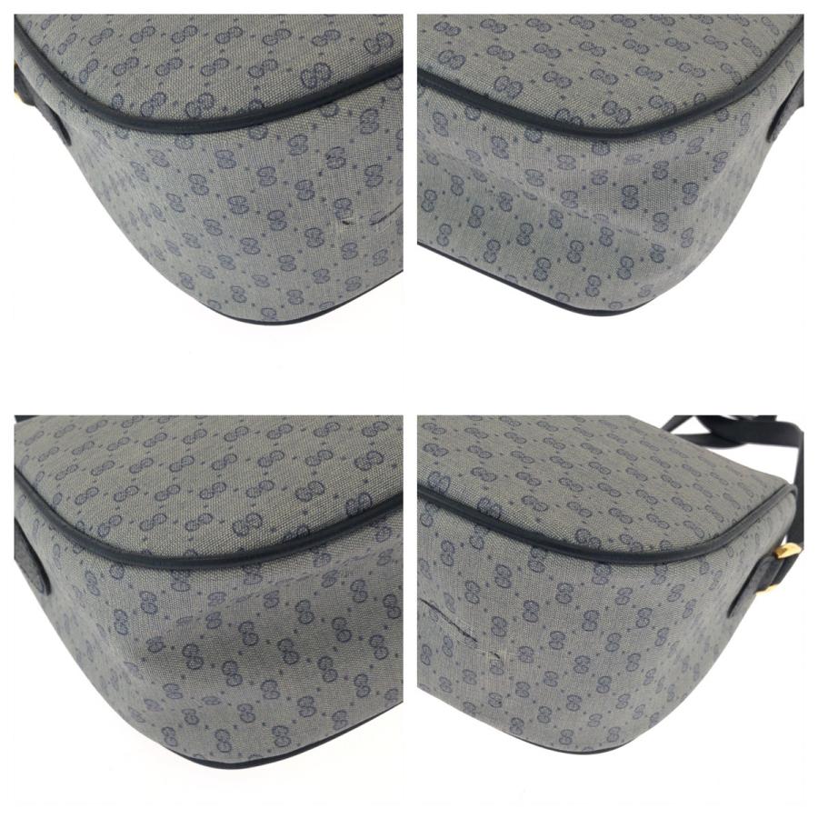 GUCCI（グッチ） 美品 オールドグッチ グレー ネイビー ゴールド金具