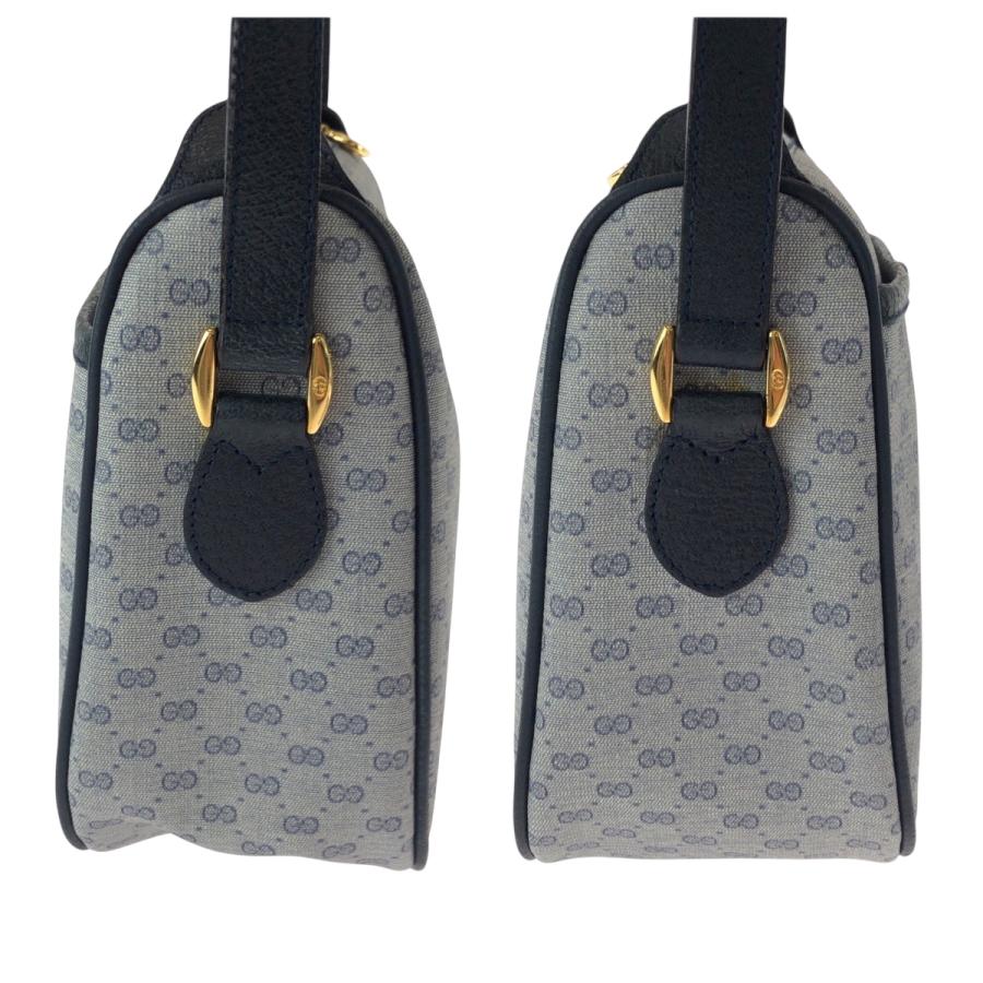 【GUCCI】ボストンバッグ　GGスプリーム　ゴールド金具　PVC ネイビー GUCCI】ボストンバッグ GGスプリーム ゴールド金具 PVC ネイビー GUCCI