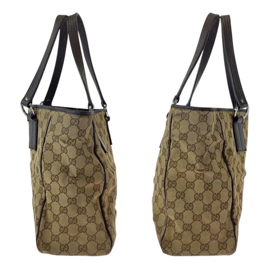 GUCCI（グッチ） ベージュ ブラウン GGキャンバス/レザー 113017