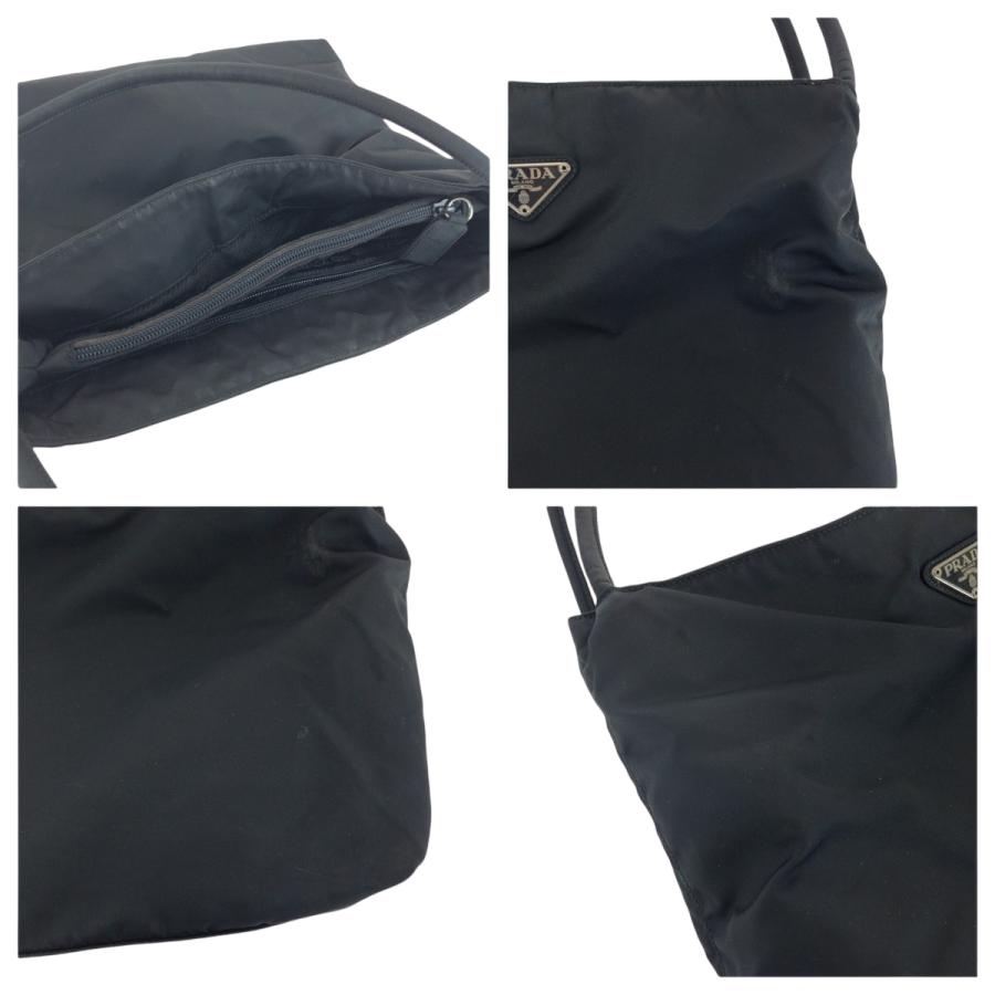 美品 PRADA プラダ テスート 三角ロゴプレート ブラック 黒 シルバー金具 ナイロン B6243 トートバッグ ショルダーバッグ 501242 | PRADA | 04