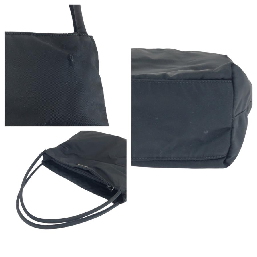 美品 PRADA プラダ テスート 三角ロゴプレート ブラック 黒 シルバー金具 ナイロン B6243 トートバッグ ショルダーバッグ 501242 | PRADA | 05