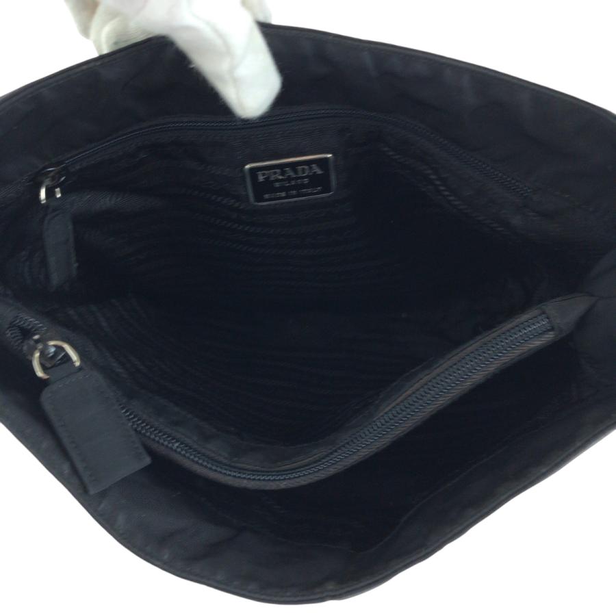 美品 PRADA プラダ テスート 三角ロゴプレート ブラック 黒 シルバー金具 ナイロン B6243 トートバッグ ショルダーバッグ 501242 | PRADA | 08