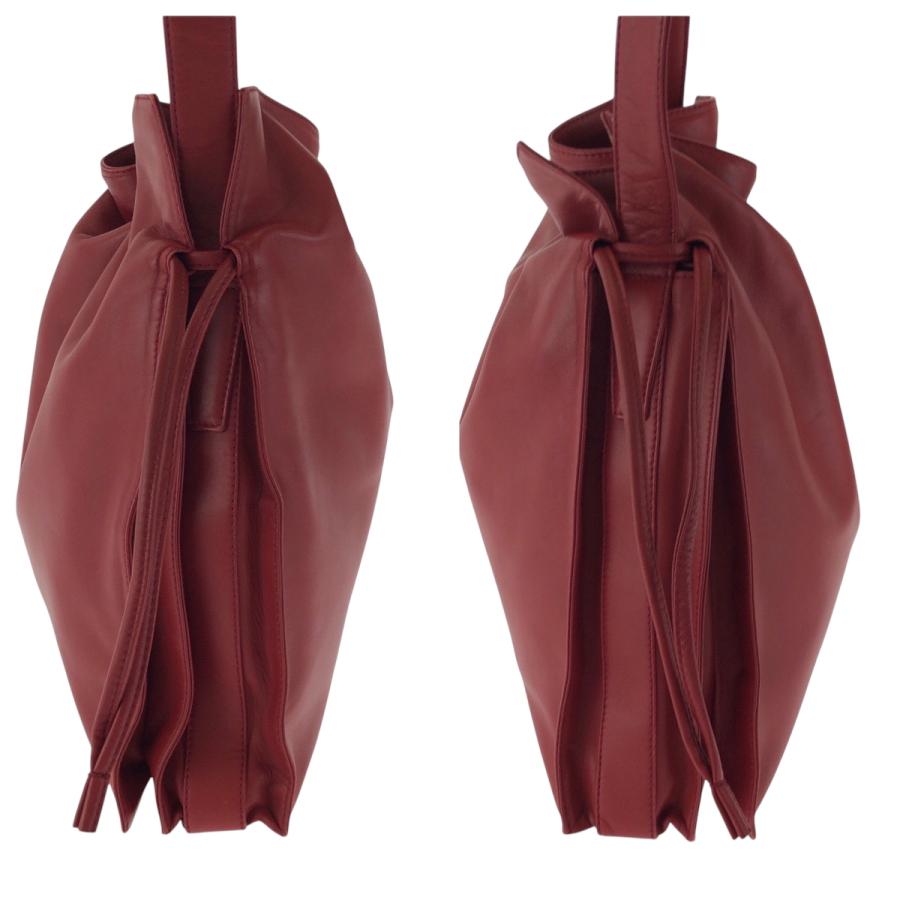 LOEWE（ロエベ） 美品 アナグラム フラメンコ レッド シルバー金具