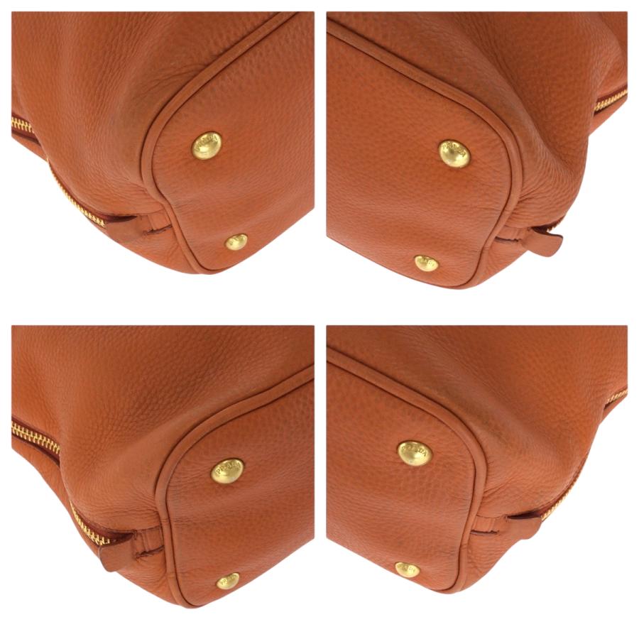 PRADA プラダ ヴィッテロダイノ ロゴ オレンジ ゴールド金具 レザー BN1713 ショルダーバッグ トートバッグ 2way レディース 501294 | PRADA | 02
