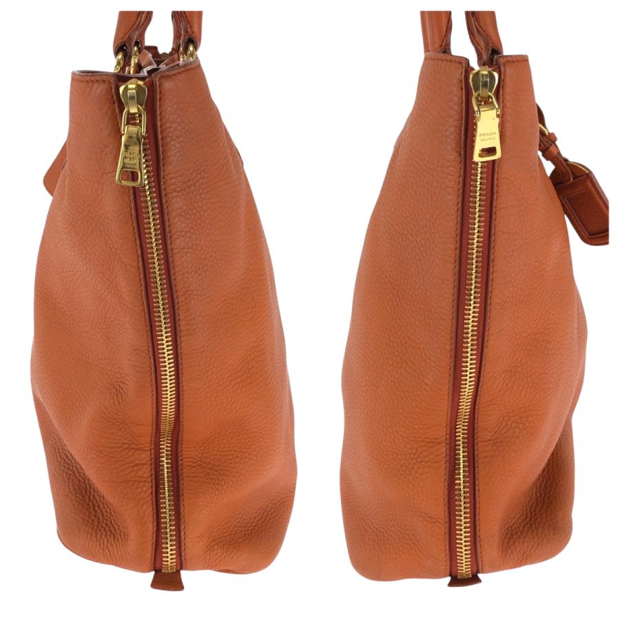 PRADA プラダ ヴィッテロダイノ ロゴ オレンジ ゴールド金具 レザー BN1713 ショルダーバッグ トートバッグ 2way レディース 501294 | PRADA | 07