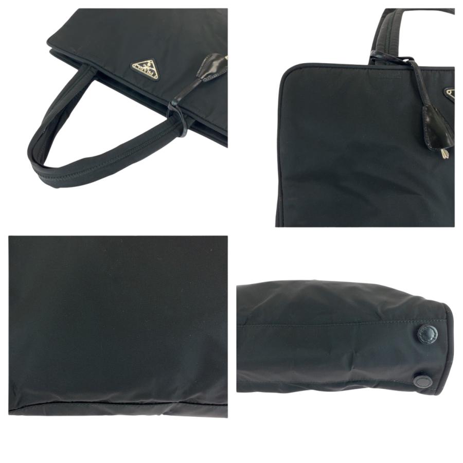 PRADA（プラダ） テスート 三角ロゴプレート ブラック 黒 シルバー金具