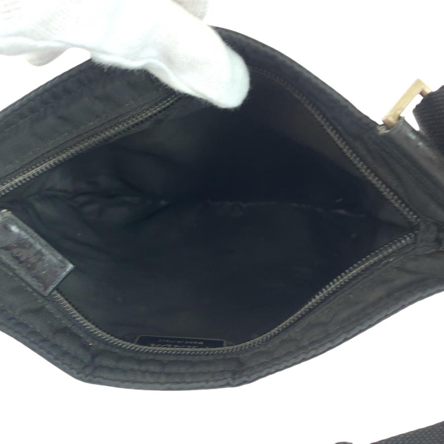 PRADA 美品 プラダ テスート 三角ロゴプレート ブラック 黒 シルバー  