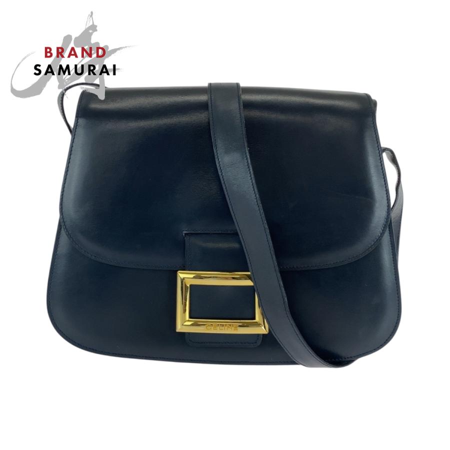 CELINE（セリーヌ） 美品 ヴィンテージ ブラック 黒 ゴールド