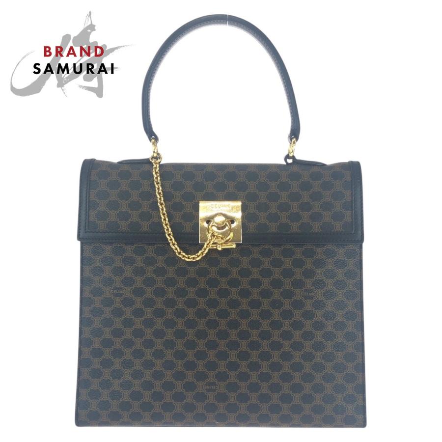 CELINE（セリーヌ） 美品 マカダム ブラウン ゴールド金具 PVC MC97/2 
