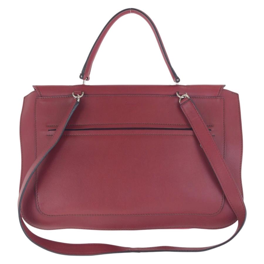 Cartier 美品 カルティエ マルチェロ ドゥ サッチェルバッグ ワイン