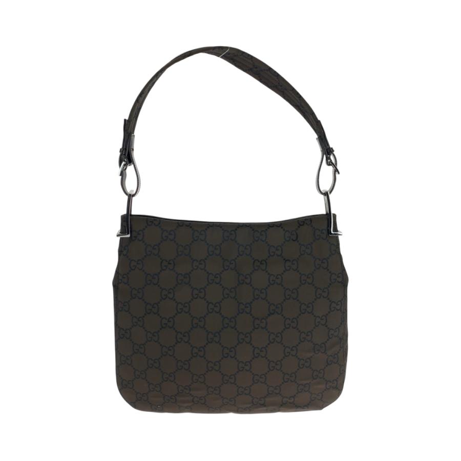GUCCI（グッチ） GG柄 ダークブラウン シルバー金具 ナイロン 001 3166