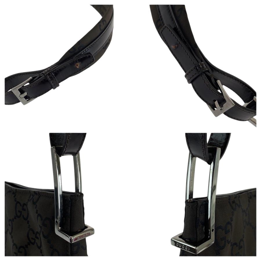 GUCCI（グッチ） GG柄 ダークブラウン シルバー金具 ナイロン 001 3166