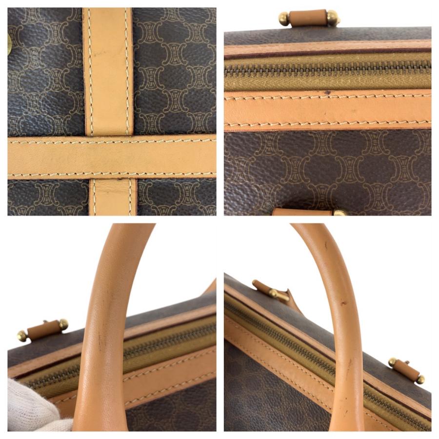 CELINE（セリーヌ） 美品 マカダム ブラウン ゴールド金具 PVC/レザー