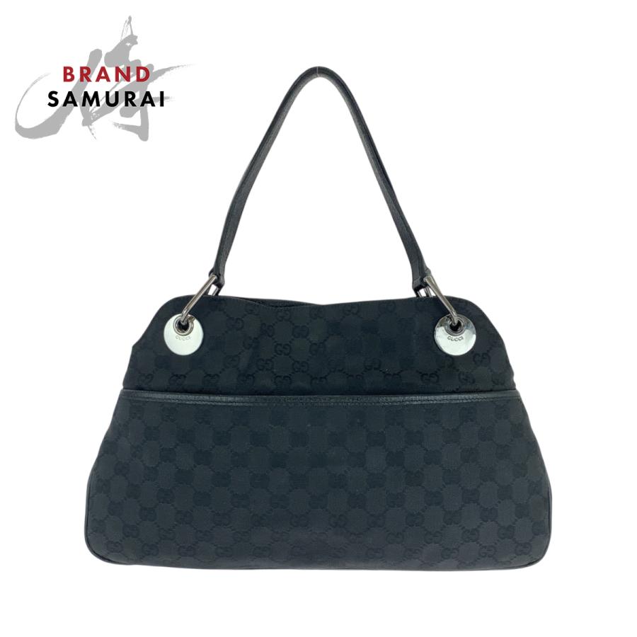 GUCCI（グッチ） 美品 ブラック 黒 シルバー金具 GGキャンバス 121023 