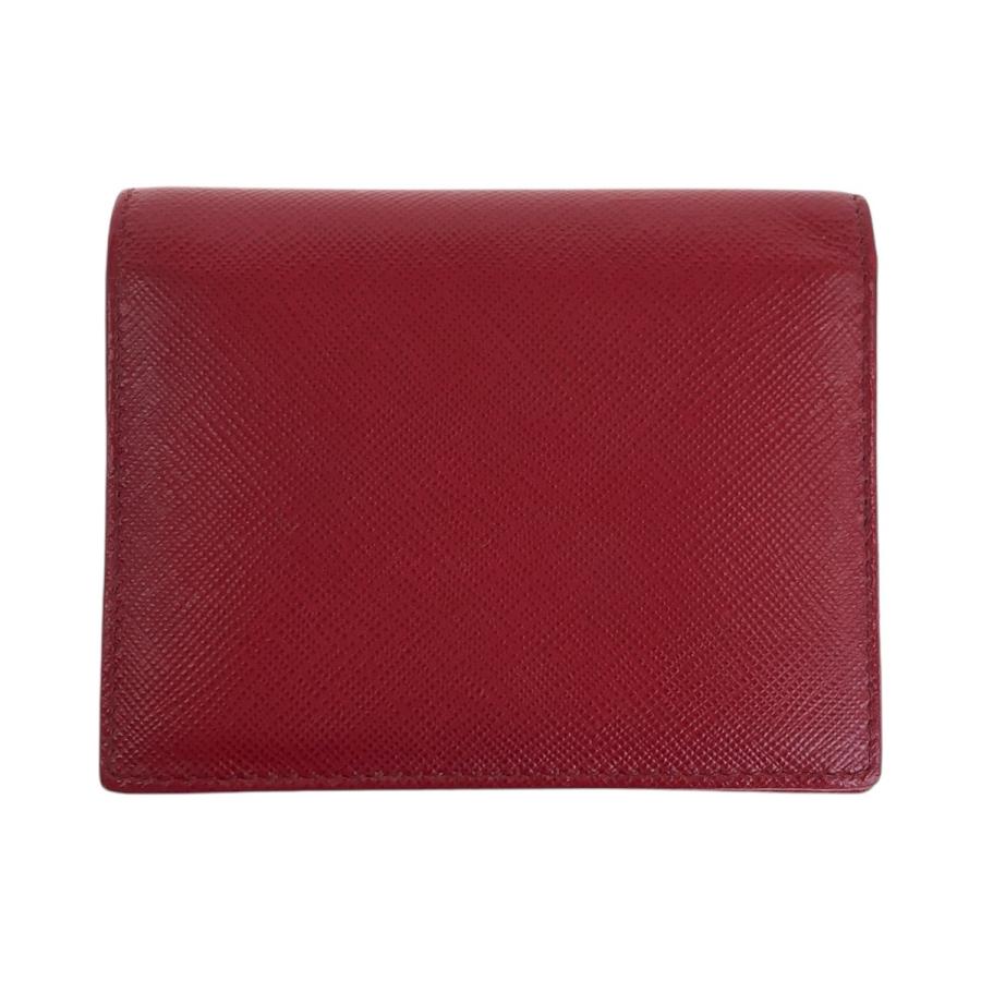 PRADA（プラダ） サフィアーノ レッド ゴールド金具 レザー 折財布