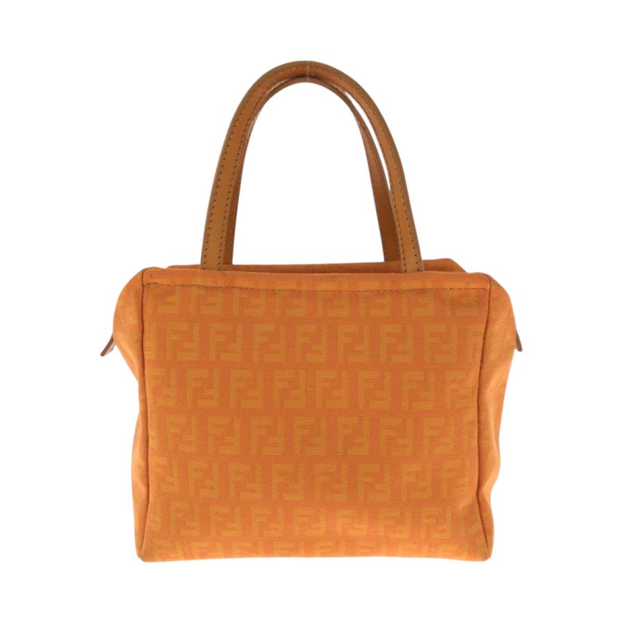 FENDI（フェンディ） 美品 ズッキーノ オレンジ シルバー金具 