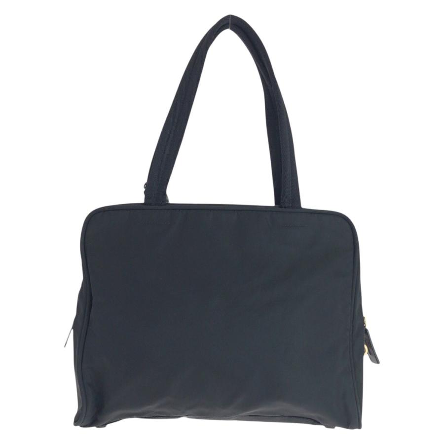 美品 PRADA プラダ テスート 三角ロゴプレート ブラック 黒 ゴールド金具 ナイロン トートバッグ ショルダーバッグ レディース 501732 | PRADA | 01