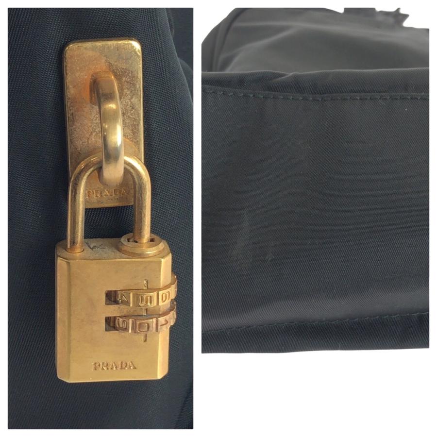 美品 PRADA プラダ テスート 三角ロゴプレート ブラック 黒 ゴールド金具 ナイロン トートバッグ ショルダーバッグ レディース 501732 | PRADA | 03