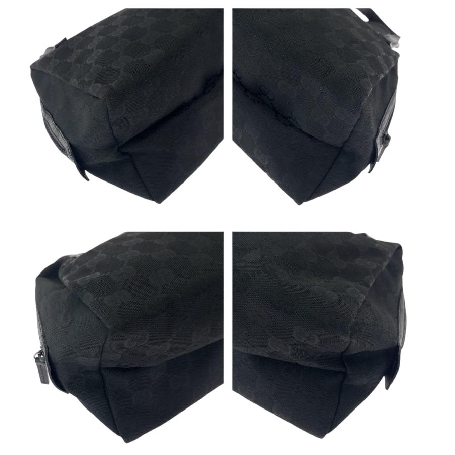 GUCCI（グッチ） 美品 ブラック 黒 シルバー金具 GGキャンバス 124542